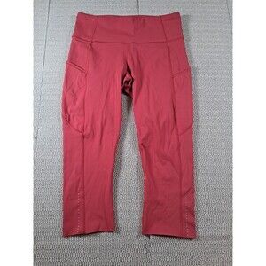 Lululemon Fast Free Crop II Nulux 19" Leggings Size 8 Cherry Tint